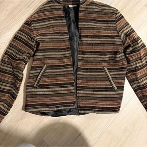 Striped jacket with pockets #striped #outerwear